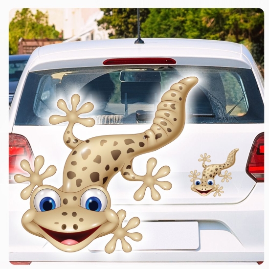 Autoaufkleber Gecko Eidechse Echse lustig witzig Sticker Auto Aufkleber Digitaldruck DA386