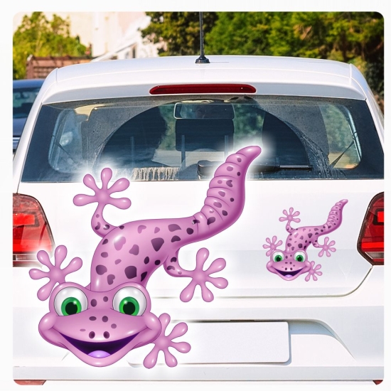 Autoaufkleber Gecko Eidechse Echse lustig witzig Sticker Auto Aufkleber Digitaldruck DA389