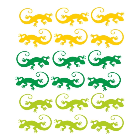 Fahrradaufkleber Aufkleber Gecko Gekko Echse Eidechse Lizzard Sticker SET F021