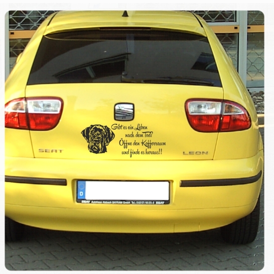 Schnauzer Riesenschnauzer Gibt es ein Leben nach dem Tod Sticker Auto Aufkleber A4277