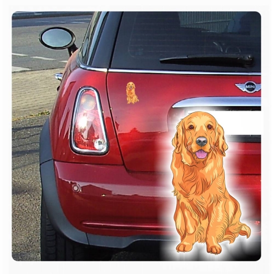 Auto Aufkleber Golden Retriever Autoaufkleber Hund Sticker Digitaldruck DA522