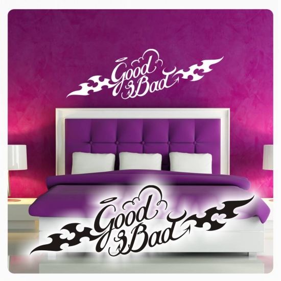 Good & Bad Wandaufkleber Wandtattoo Sticker W1557