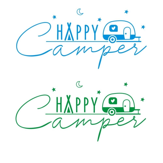 Wohnwagen Aufkleber Happy Camper Wohnmobil Aufkleber Wohnwagen Caravan Sticker WoMo367