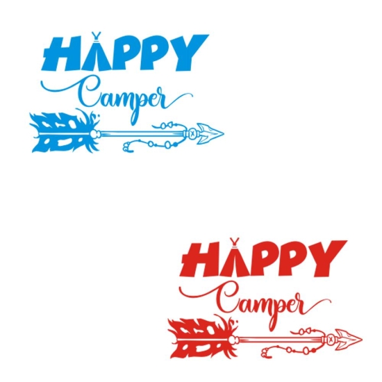 Wohnmobil Happy Camper Aufkleber Caravan Sticker WoMo111