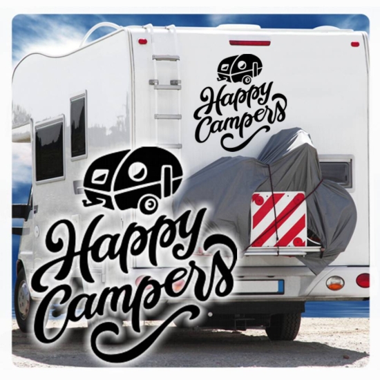 Wohnmobil Aufkleber Happy Campers WoMo Caravan Aufkleber Sticker WoMo118