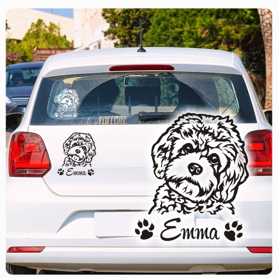 Havapoo Autoaufkleber Auto Aufkleber Sticker Hund Pfoten A1719