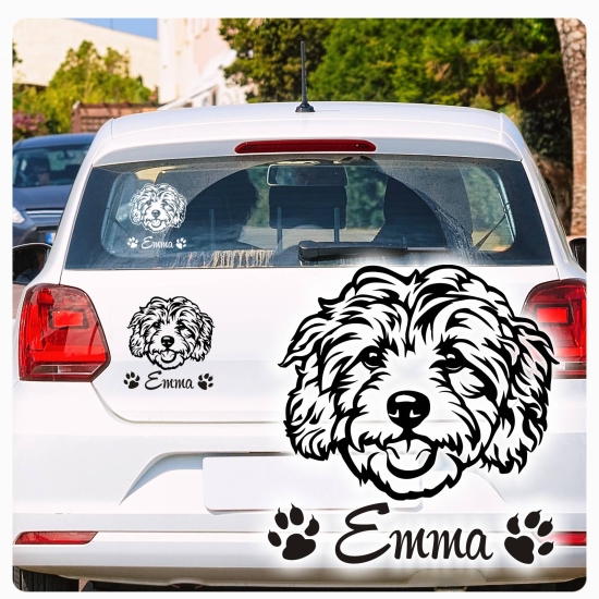 Havapoo Autoaufkleber Auto Aufkleber Sticker Hund Pfoten A1722