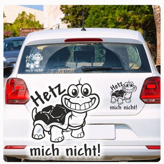 Autoaufkleber Schildkröte Sticker Auto Aufkleber Hetz mich A3079