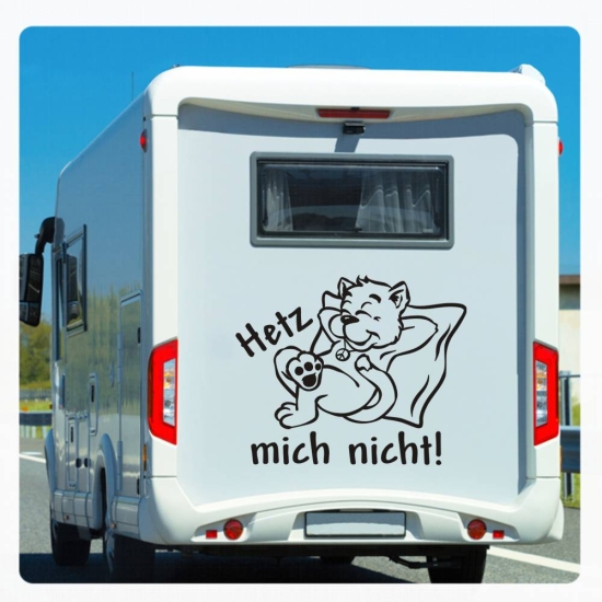 Wohnmobil Aufkleber Katze Peace Chillkatze Hetz mich nicht! Caravan WoMo238