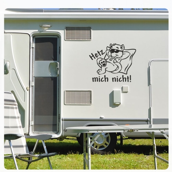 Wohnmobil Aufkleber Katze Peace Chillkatze Hetz mich nicht! Caravan WoMo240
