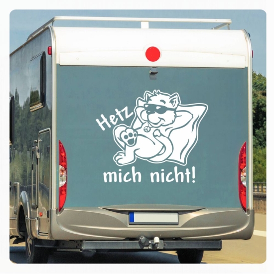 Wohnmobil Aufkleber Katze Peace Chillkatze Hetz mich nicht! Caravan WoMo240