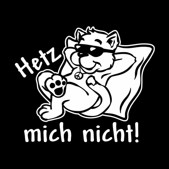 Wohnmobil Aufkleber Katze Peace Chillkatze Hetz mich nicht! Caravan WoMo240