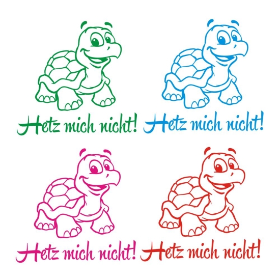 Autoaufkleber Hetz nicht! Schildkröte Sticker Aufkleber Turtle A182