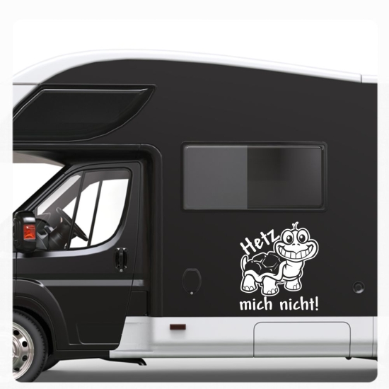 Wohnmobil Aufkleber Schildkröte Hetz mich nicht! WoMo Caravan Aufkleber Sticker WoMo121