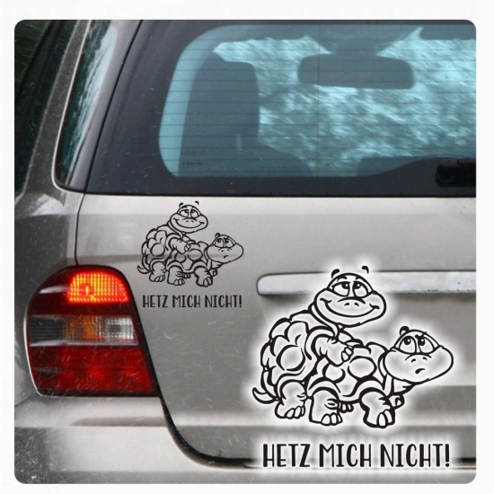 Schildkröten Hetz mich nicht! Auto Aufkleber Sticker A709