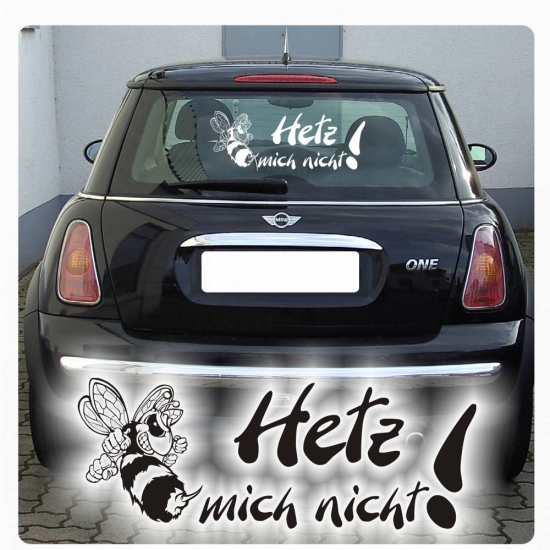 Hetz mich nicht! Auto Aufkleber Biene Wespe Sticker A1140