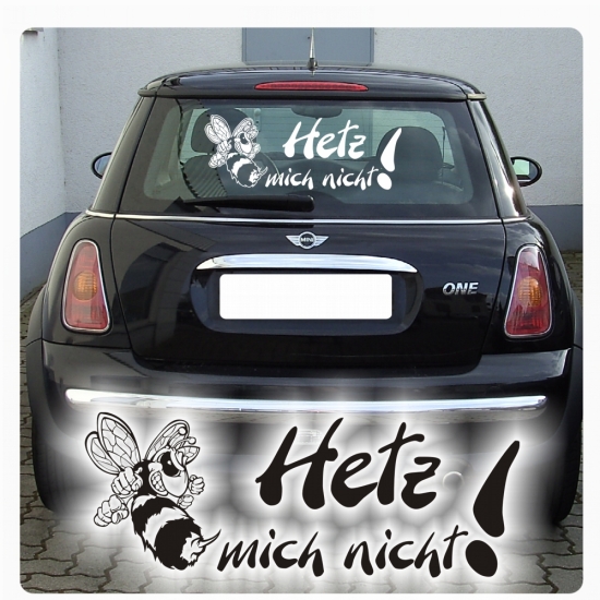 Hetz mich nicht! Auto Aufkleber Biene Wespe Sticker A1140