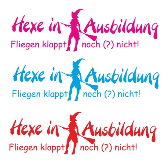 Hexe in Ausbildung Autoaufkleber Auto Aufkleber Sticker A1500