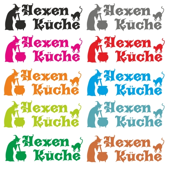 Hexenküche Wandtattoo Wandaufkleber Sticker Hexen Küche Türaufkleber Hexe T066