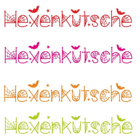 Auto Aufkleber Hexenkutsche Hexen Kutsche Hexe Spinnweben Sterne Sticker A1200