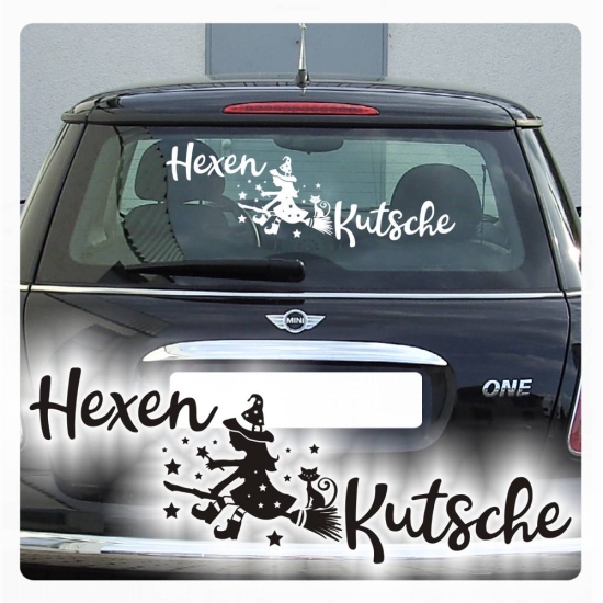 Hexenkutsche Autoaufkleber Hexen Kutsche Aufkleber Sticker A178