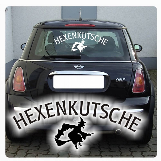 Hexenkutsche Hexen Auto Aufkleber Sticker Hexe A1738