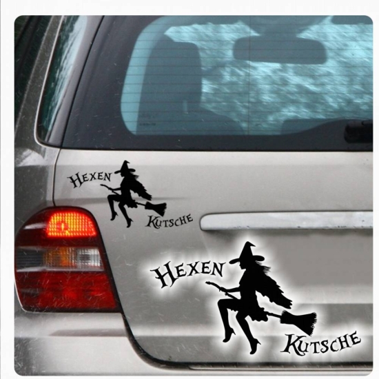 Hexenkutsche Autoaufkleber Hexen Aufkleber Sticker Hexen Kutsche A1107