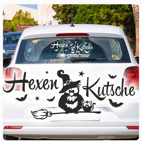 Auto Aufkleber Hexenkutsche Hexen Kutsche Hexe Autoaufkleber Sticker A4027
