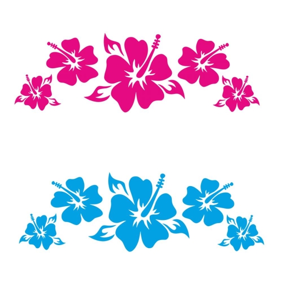 Hibiskus Blumen Blume Auto Aufkleber Surfboard Sticker A1044