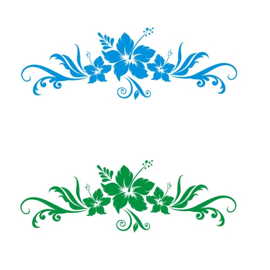 Hibiskus Blumen Hawaii Ranke Wandtattoo Wandaufkleber W1202