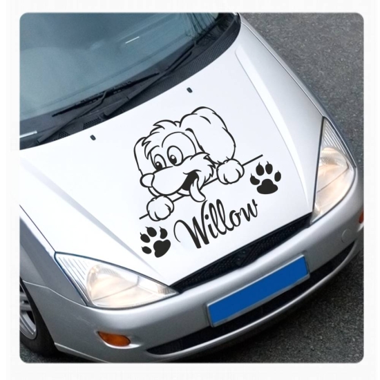 Hund Pfoten Name Wunschname Autoaufkleber Auto Aufkleber Hunde Sticker A4061