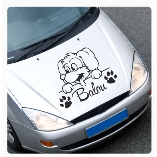 Hund Pfoten Name Wunschname Autoaufkleber Auto Aufkleber Hunde Sticker A4061