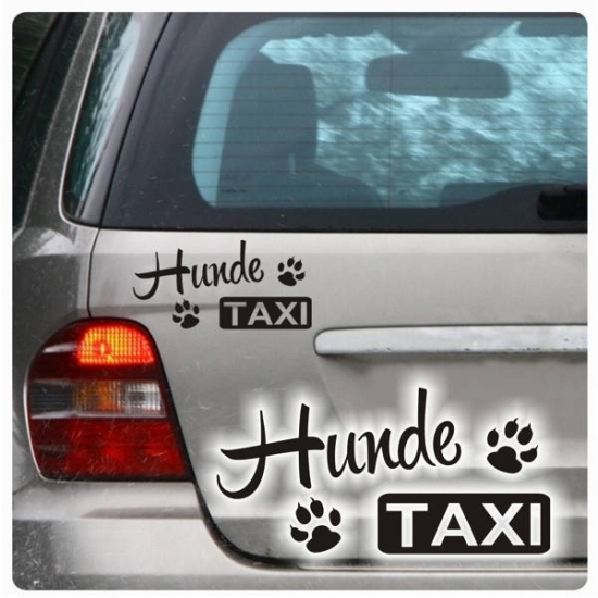 Hunde Taxi Auto Hundetaxi Aufkleber Autoaufkleber Sticker Hund A604