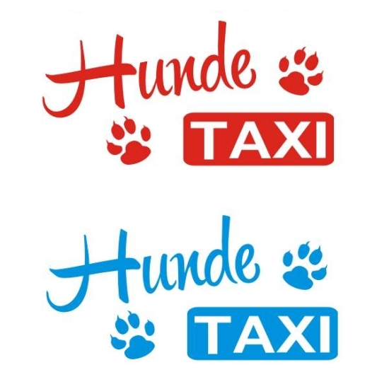 Hunde Taxi Pfoten Autoaufkleber Aufkleber
