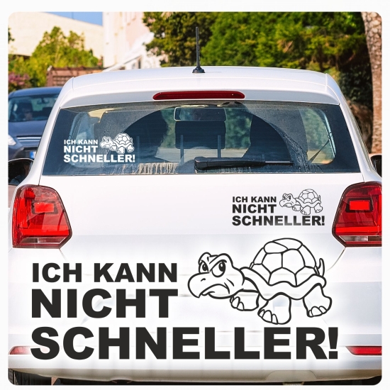 Ich kann nicht schneller Auto Aufkleber Schildkröte Sticker A1181