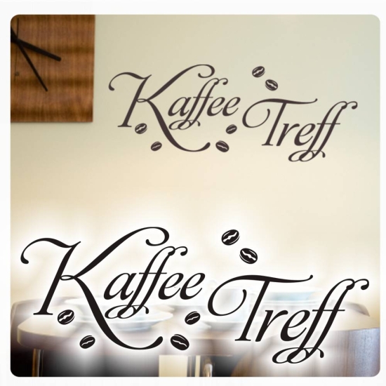 Kaffee Treff Coffee Wandtattoo Küche Wandaufkleber W626