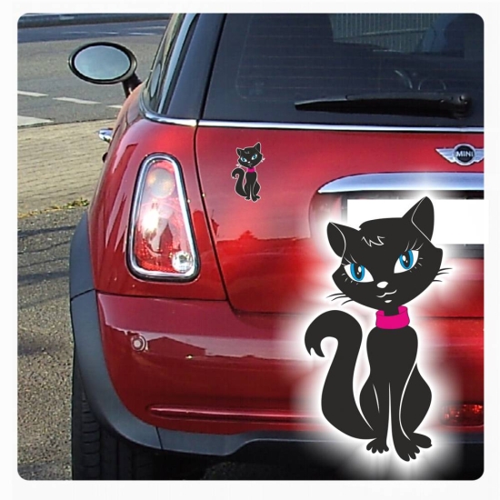 Autoaufkleber Katze Kätzchen Auto Aufkleber Sticker Digitaldruck Kitty DA460