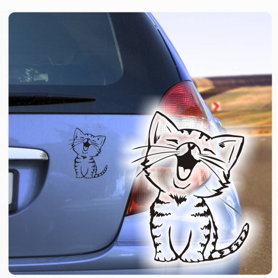 Autoaufkleber Stinkefinger Katze Sticker Auto Aufkleber lustig A652