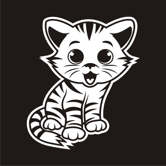 Katze Kitty Kätzchen Autoaufkleber Auto Aufkleber Sticker A778