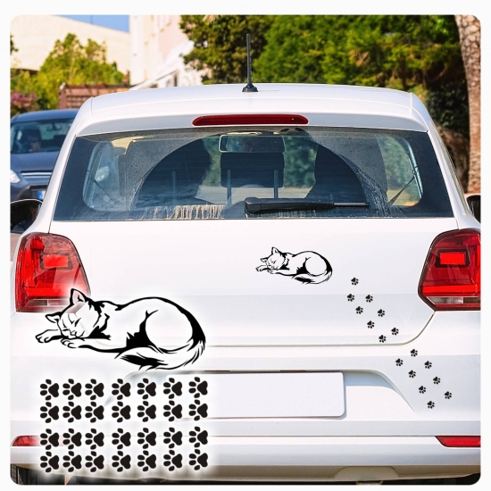 Autoaufkleber Katze Kitty Pfoten Sticker Auto Aufkleber SET A1212