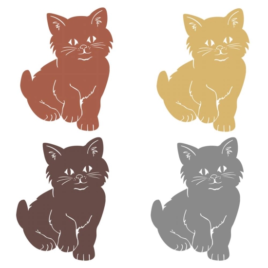 Katze Wandtattoo Kätzchen Wandaufkleber Kitty Sticker W011
