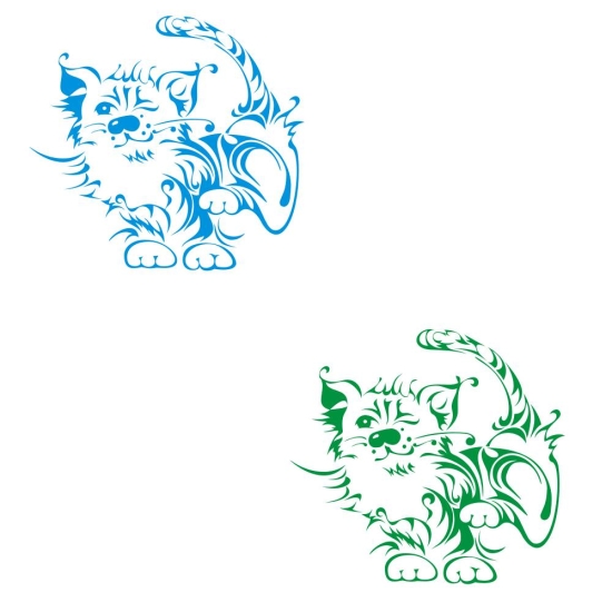 Katze Tiger Wandtattoo Kätzchen Wandaufkleber Kitty W1500