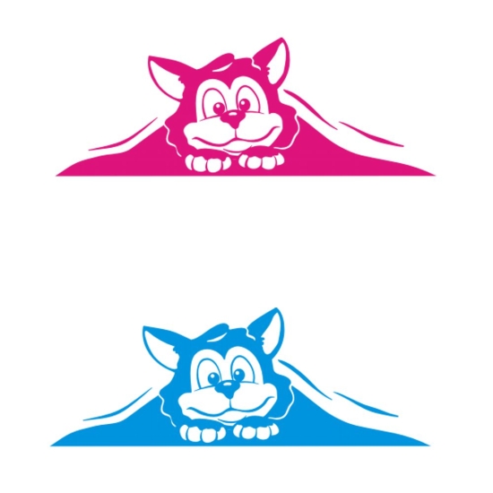 Katze Kätzchen Wandtattoo Türaufkleber Aufkleber Sticker BAD T144