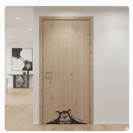 Katze Kätzchen Wandtattoo Türaufkleber Aufkleber Sticker BAD T144