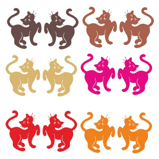 2 Katze Katzen Autoaufkleber Aufkleber Sticker A502