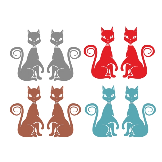 Katze Katzen Auto Autoaufkleber Aufkleber Sticker Tattoo  2 er SET A209