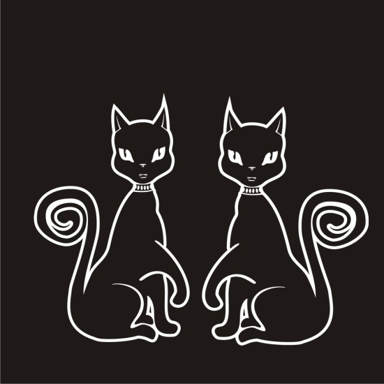 Katze Katzen Auto Autoaufkleber Aufkleber Sticker Tattoo  2 er SET A209