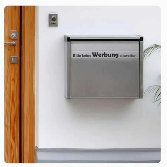 Briefkasten Aufkleber Bitte keine Werbung einwerfen! B013