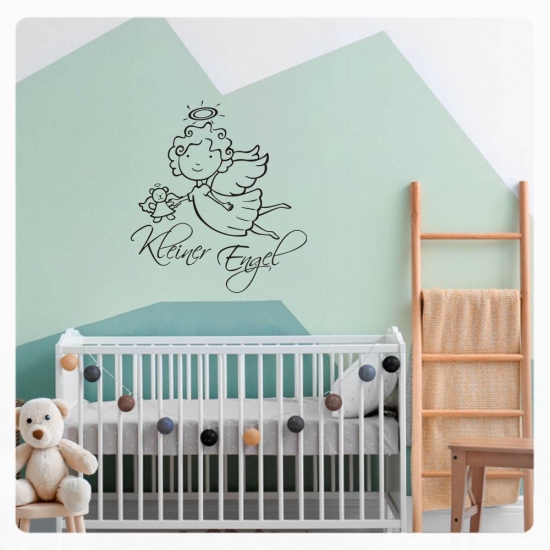 Kleiner Engel Wandtattoo Wandaufkleber Kinderzimmer W975