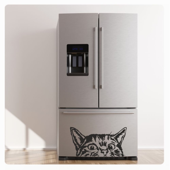 Katze Kater Kühlschrankaufkleber Aufkleber Sticker Dekor Wandtattoo K008